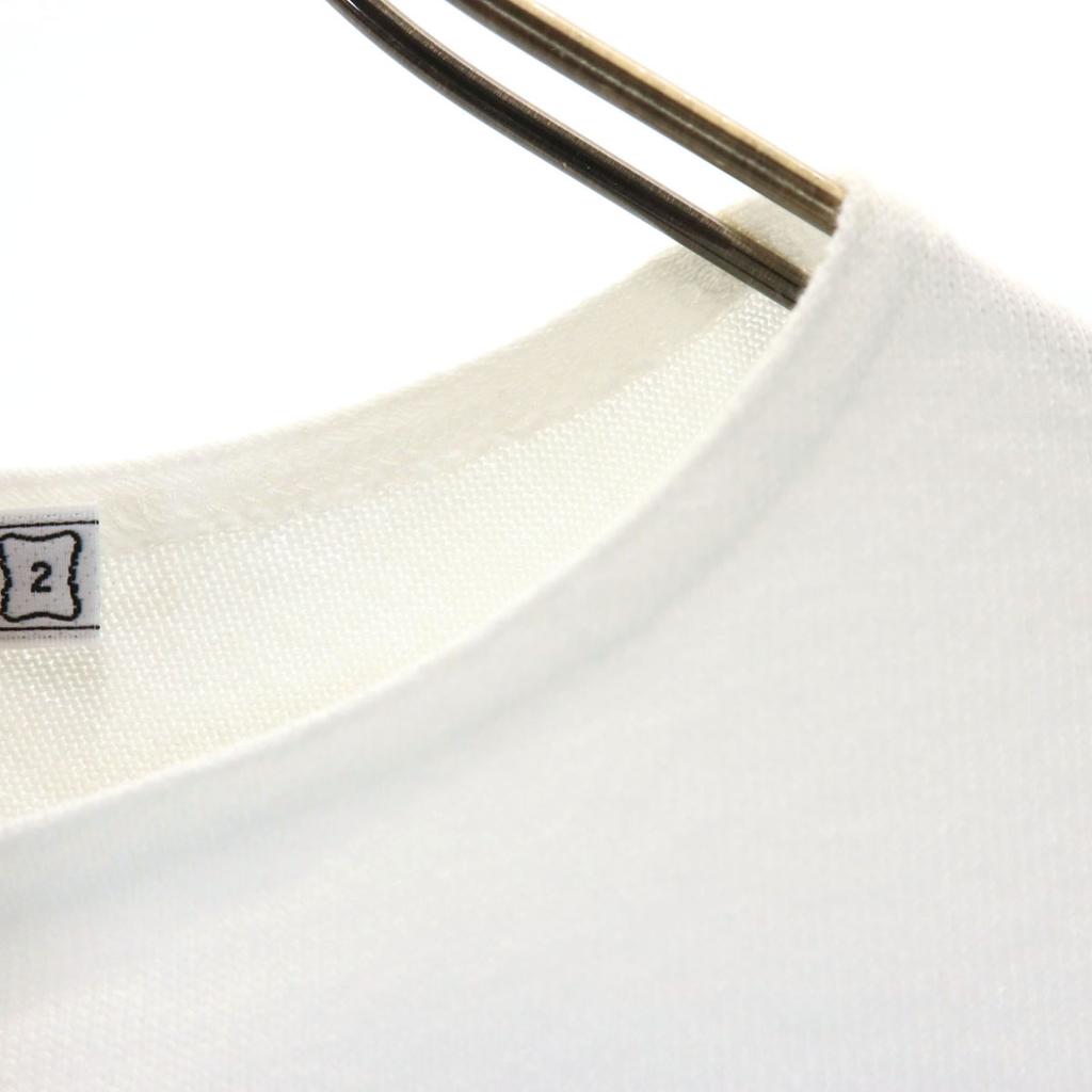 UNRIVALED made in Japan Border Pattern 7 minutes sleeve Basque shirt 2 Men's Used