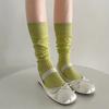 Glitter Shiny Long Socks Women Stockings Female Summer Thin Loose Long Socks Bright Gold Silver Silk Knee Socks Christmas Gifts