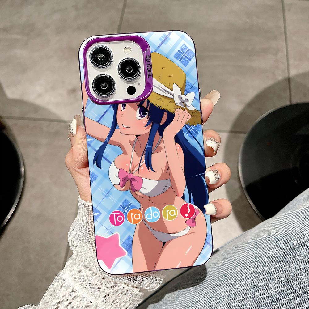 Toradora Kawashima Phone Case for iPhone 17 16 15 14 13 12 11 X XR XS Air Pro Max Plus Purple Colorful Silver Cover
