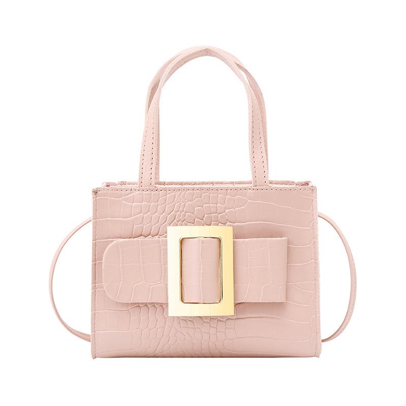 Spring and summer crocodile pattern needle buckle strap color scheme anti-theft small square bag single shoulder oblique span portable