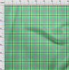 oneOone Cotton Flex Fuschia Pink Fabric Check Sewing Craft Projects Fabric Prints By Yard 40 Inch