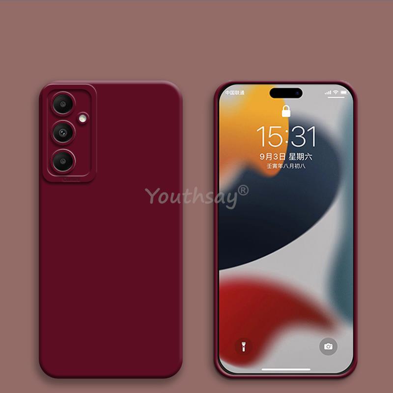 For Samsung Galaxy A35 Case Camera Protector Liquid Silicone Case Samsung A35 A25 A55 Cover Anti-drop Phone Galaxy A35 Case