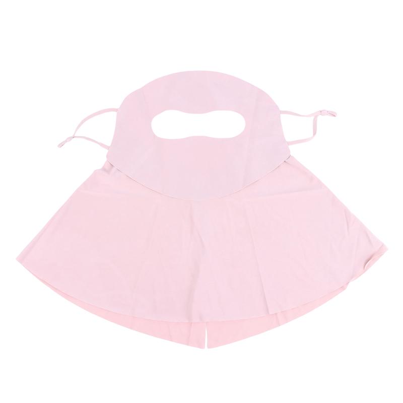 Women Sun Protection Face Mask With Drinking Hole Ice Silk Cooling Uv Block Neck Cover For Cycling Outdoor Summer Accessories