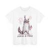 Wild & Frei Lustiger Patriotischer Waschbär Wild Und Frei 4. Juli T-Shirt