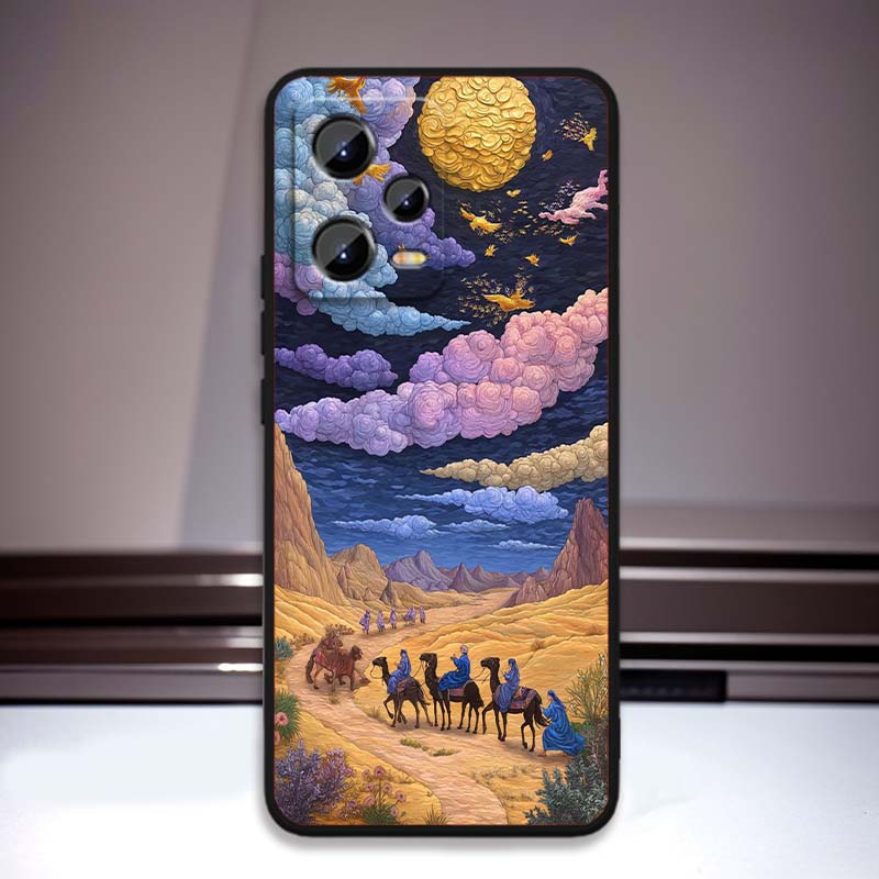 Creative landscape patterns Phone Case For Xiaomi Redmi Note 15 14 13 12 12S 11E 11 11S Pro Plus 4G 5G Black Soft TPU