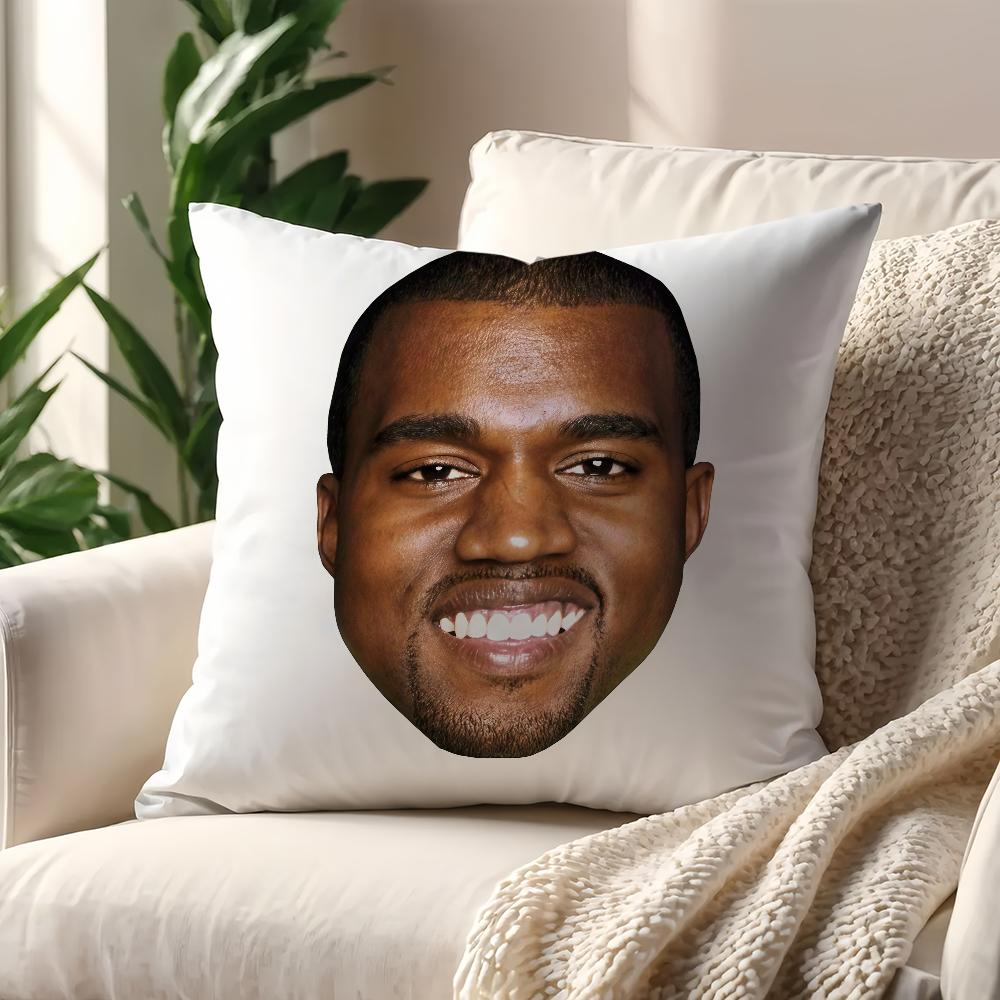 

Funny Kanye West Face cushion cover Best Home Office Coffee Pillow Sofa Printing Decoration Room Shop Car Nordic Simplicity Hit 12x12Inch