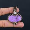 Purpurite Gemstone Copper Wire Wrap Handmade Pendant Jewelry Gift For Mother
