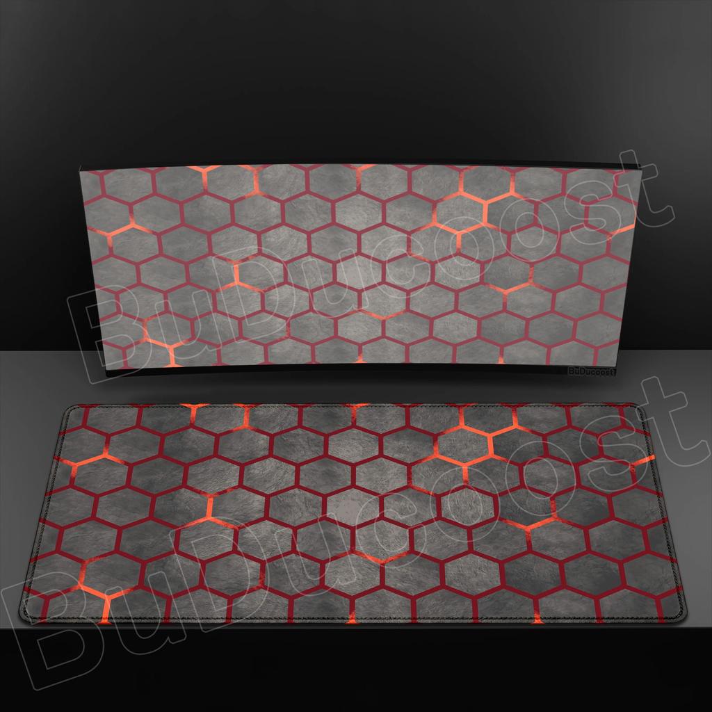 Cool XXL Rubber Large Mousepad Hexagon Geometric Art Game Mouse Pad for Game Laptop Table Decoration Office Non-slip Deskmat Rug