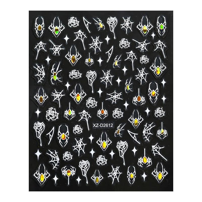 Valentine'S Day Nail Art Sticker Romantic Theme Love Rose Platinum 3D Adhesive Valentine'S Day Nail Sticker