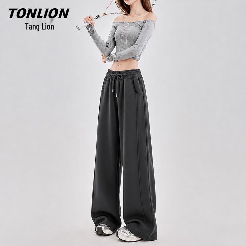 TonLion Women's High-Waisted Straight Leg Casual Pants
