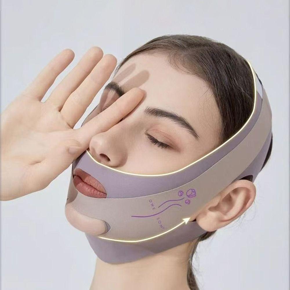 Adjustable Face Lifting Tightening Belt V Shaped Chin Up Mask V Line Shaping Mask  for Woman