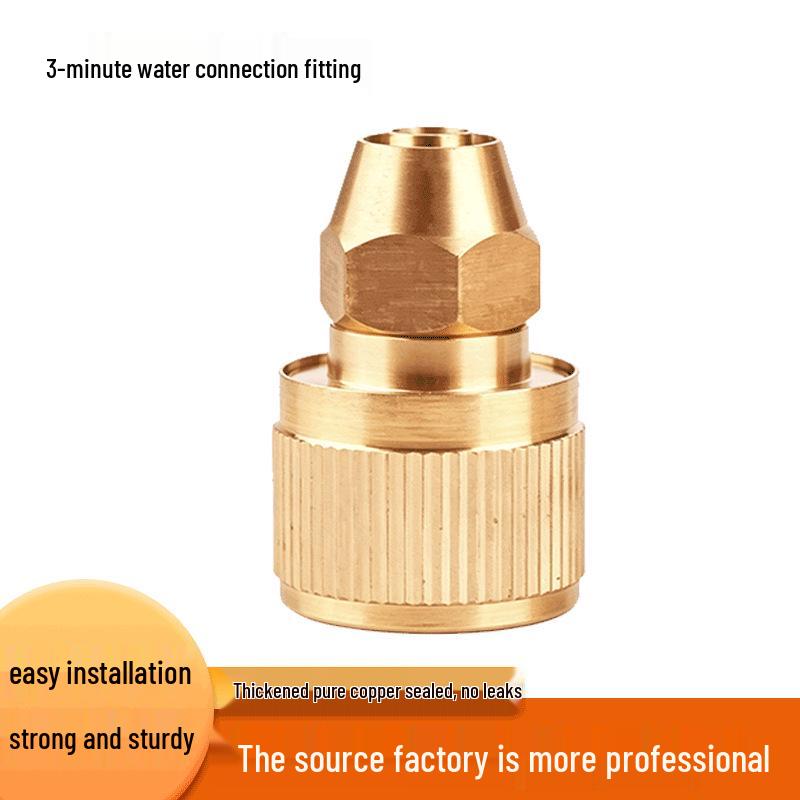 Pure Copper 3-Point Quick Connector for Water Pipes and Car Wash Accessories
