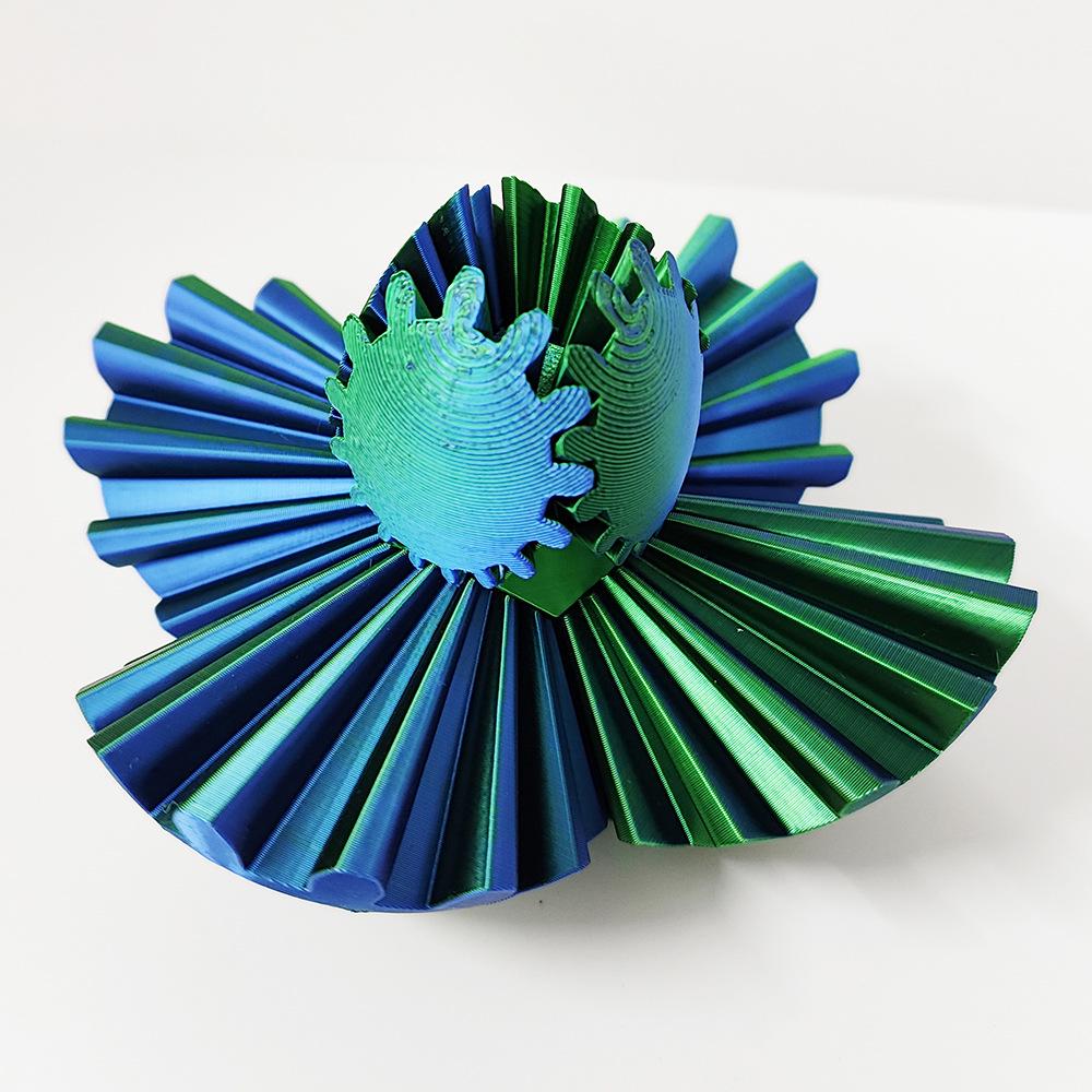 3D Printed Rotating Gear Ball Stress Reliever Toy