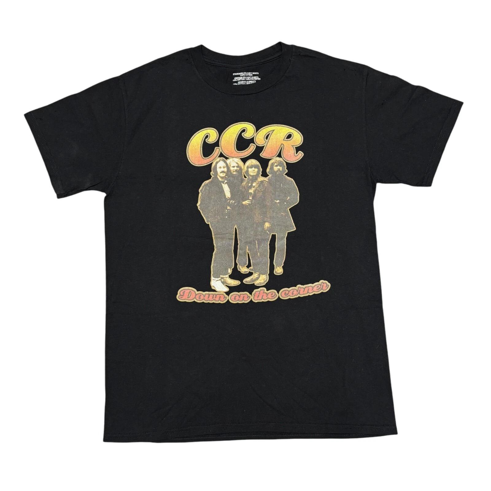

Creedence Clearwater Revival Shirt Black Concert Tour Rock Band Tee Bob Dylan 4XL