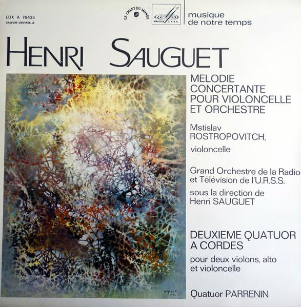 

LP Record HENRI SAUGUET Melodie Concertante Pour Violoncell LDXA78435 LE CHANT DU MO France Classical Used