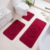 3D Carved Three-Dimensional Bathroom Floor Mat Toilet Three-Piece Non-Slip Absorbent Carpet