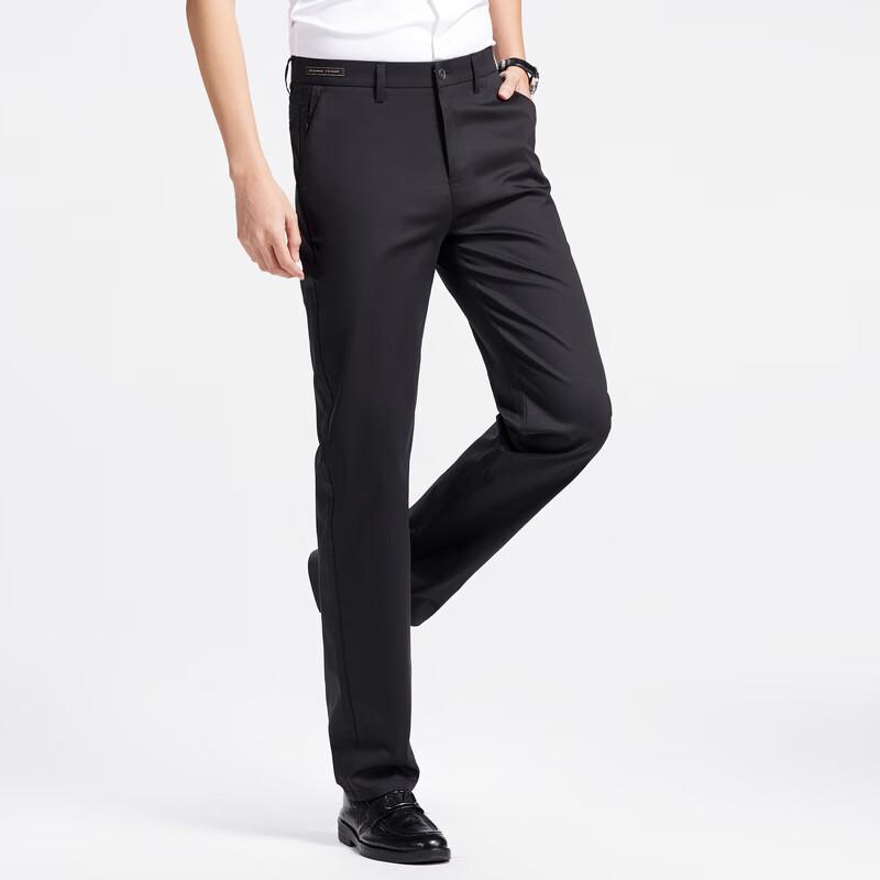 FENGXIAO Men's Business Casual Straight-Leg Pants