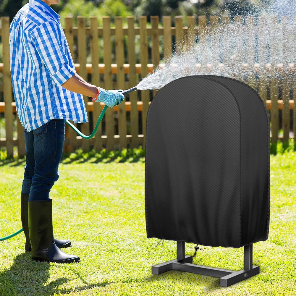 1PC Garden Hose Dust Cover 24*10*24 /30*10*30 Inch 4-Wheel Garden Hose Reel Cart Covers Weather-Resistant Protective Cover