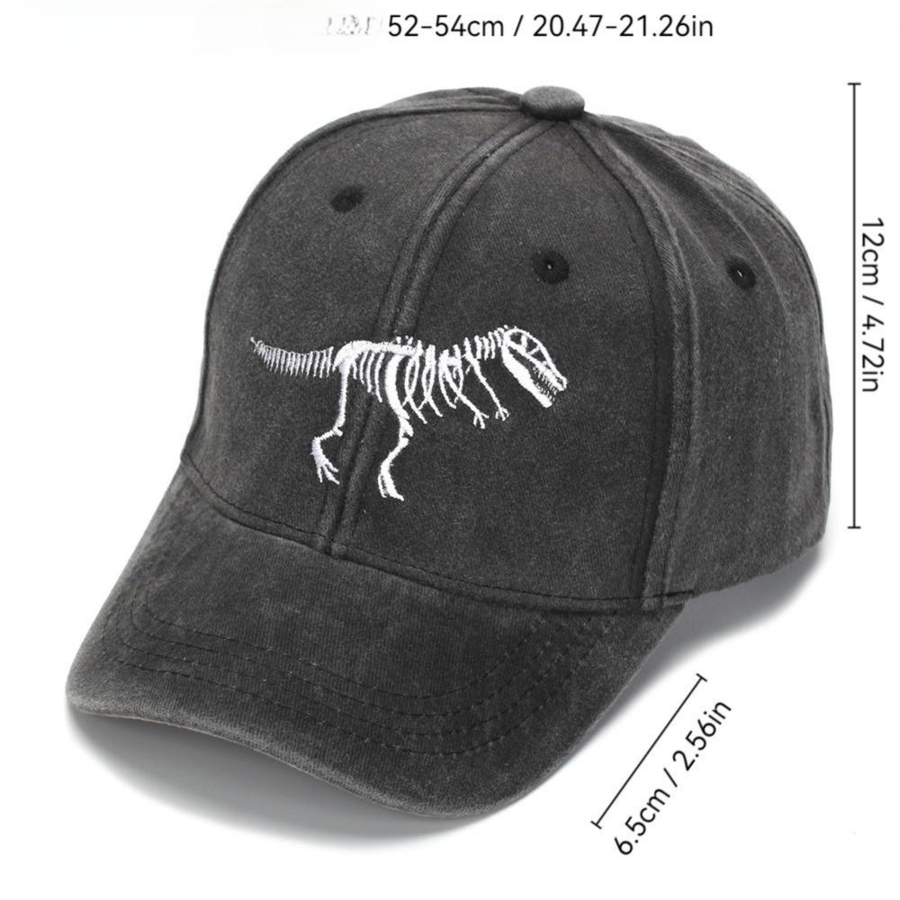 Embroidered Dinosaur Baseball Cap Cotton Kids Sports Hat Casual Sun Hat  Summer