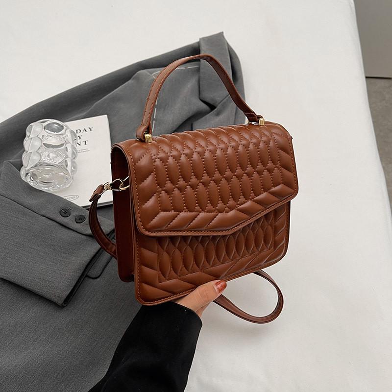 Stylish Korean Style Shoulder Crossbody Bag Trendy Vintage Mini Square Purse For Women