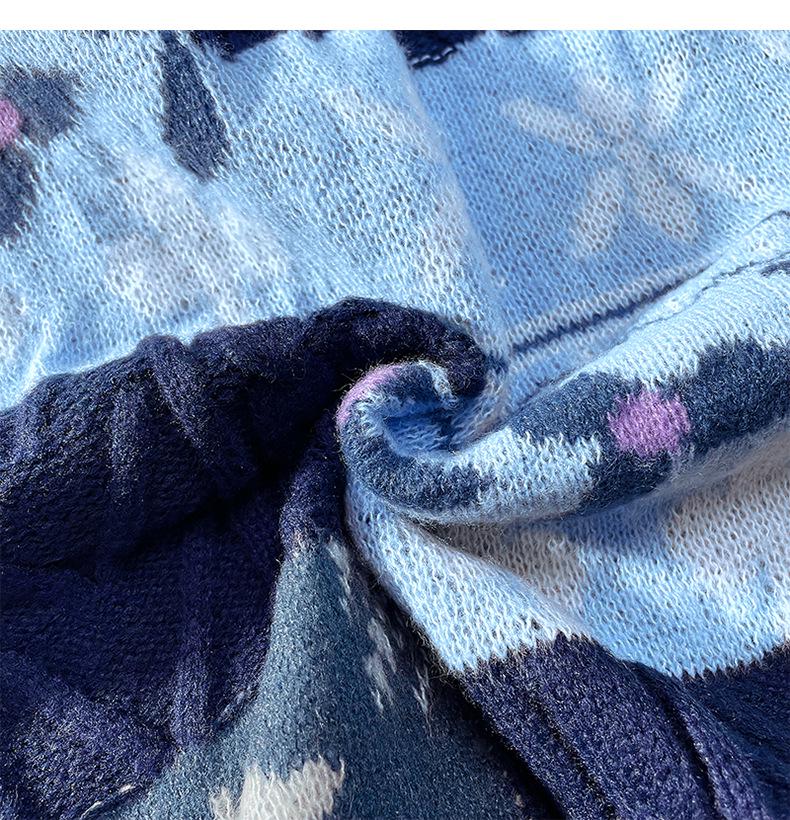 Men's Retro Patchwork Loose Knit Sweater - Winter Base Layer Outerwear
