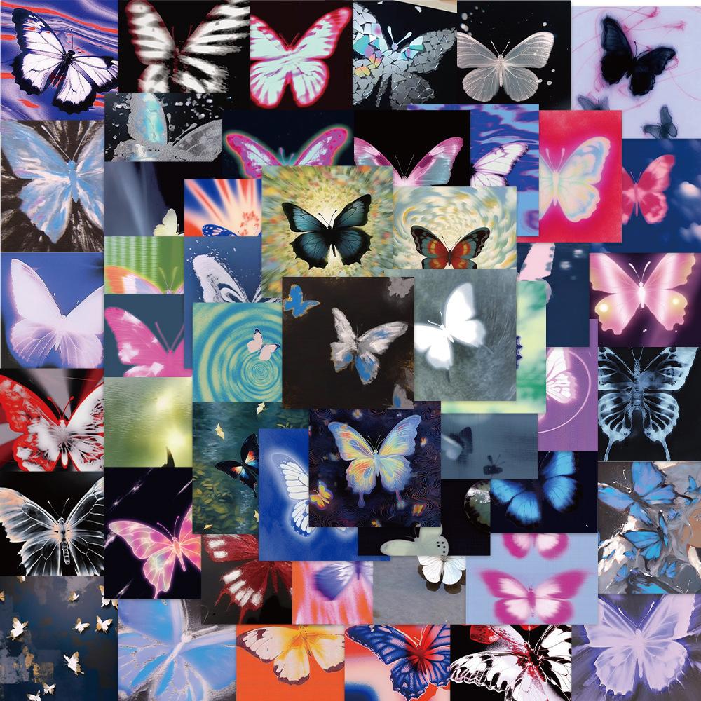 50 Psychedelische Schmetterling Graffiti Aufkleber Personalisiert Dekorativ Gitarre Laptop Koffer DIY Wasserdicht