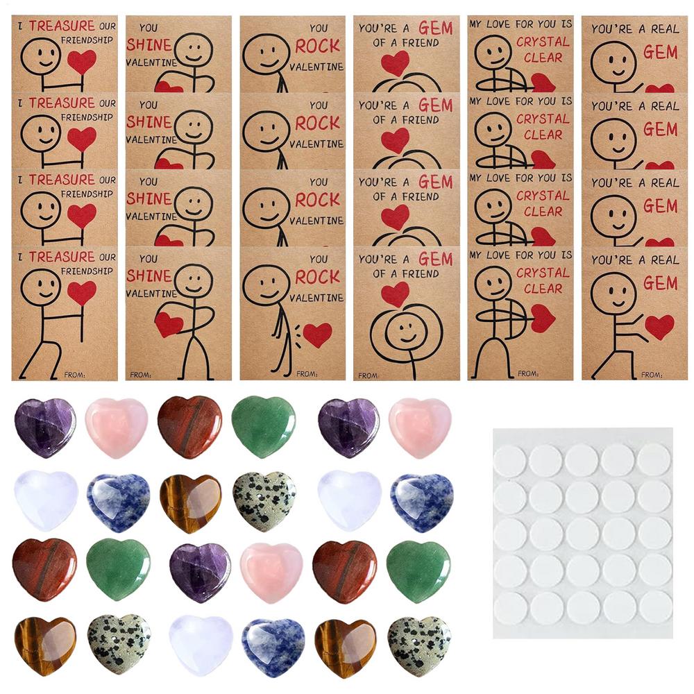

Valentines Day Card 24 Pack Festive Decoration Valentines Heart Card For Lovers For Him Her Wife Girlfriend Boys Party School