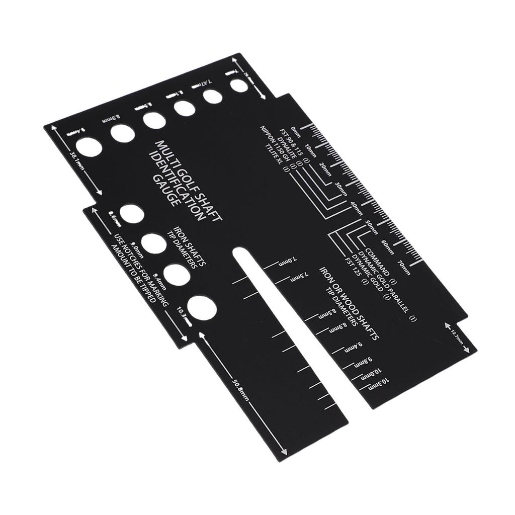 Multi Golf Shaft Size Tip Identification Ruler Template Tool Heavy Duty Aluminum Multifunction Golf Shaft Inner