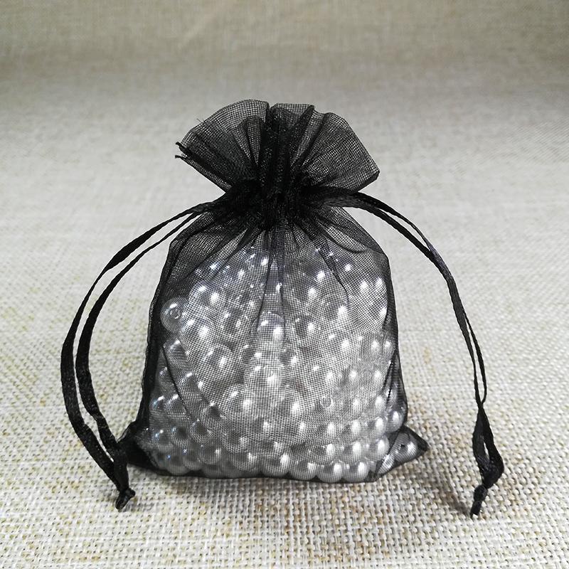 

100pcs/lot 5x7 7x9 9x12CM Organza Bags Wedding Party Christmas Decoration Drawstring Gift Bag Pouch Jewelry Packaging Bags 5x7cm