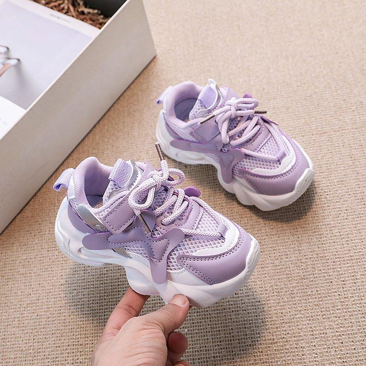 Children's Breathable Sports Shoes Boys' Dad Shoes Girls' Mesh Shoes Lightweight Casual Shoes