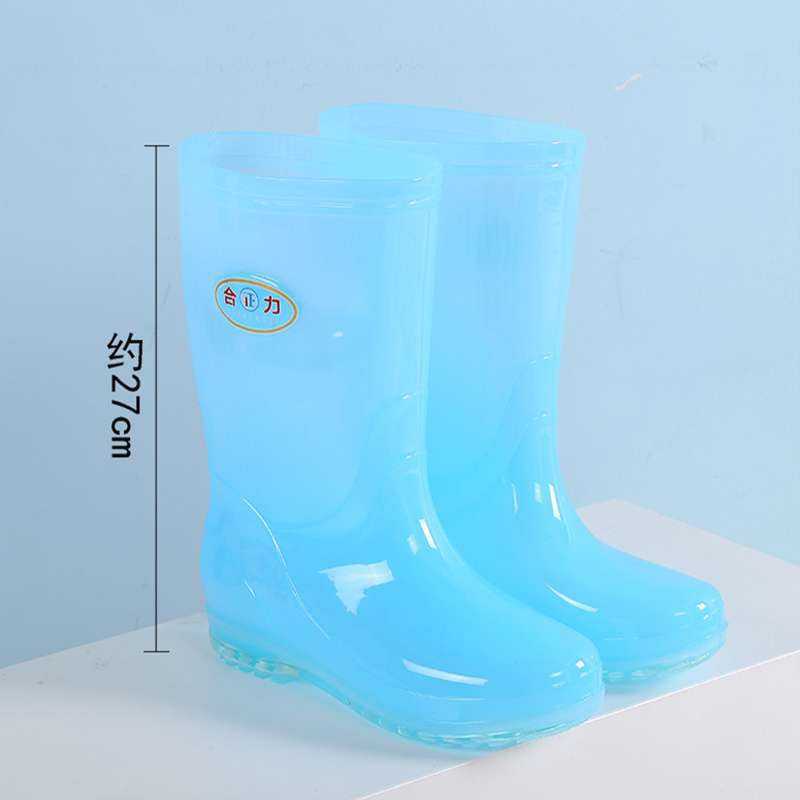 Gelee transparente Regenstiefel Wasserstiefel Regenschuhe Damen Sommer Regentage Arbeit schnelltrocknende Gummischuhe abriebfest Küche hoch wasserdicht s