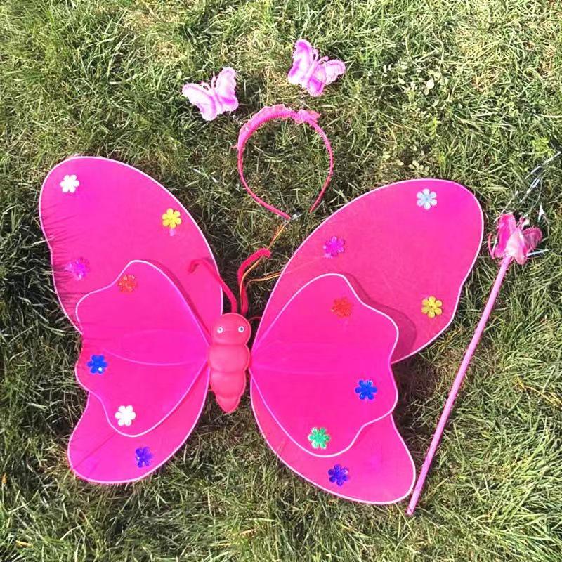 

Набор из 3-х предметов: светящиеся крылья бабочки и крылья ангела LED20 для детей