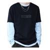 Li-Ning Badfive Basketball Series Front Print Letter Round Neck Short Sleeve T-Shirt Men Tops Standard-Black AHSQ227-5