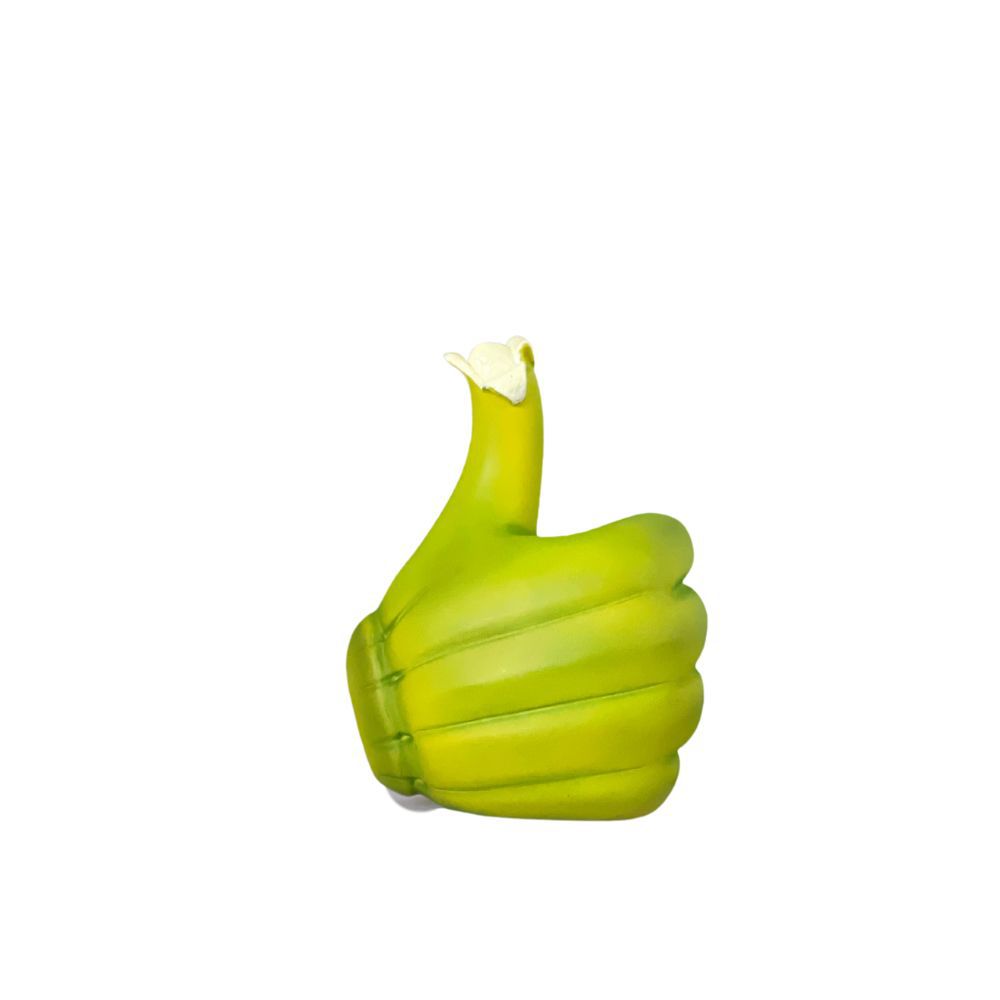 

Resin Craft Banana Thumbs Up Motivational Decor Statue Miniature Model 9.5 7 12 зелений