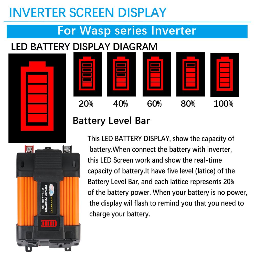 Преобразователь напряжения 12 В в 220 В, 4000 Вт, автомобильный инвертор, трансформатор, преобразователь напряжения светодиодов, адаптер для дисплея, инвертор