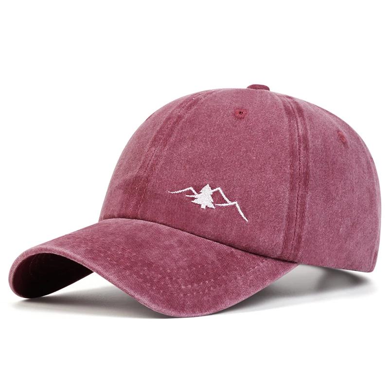 

Unisex Mountain Embroidery Wash Baseball Caps Spring and Autumn Outdoor Adjustable Casual Hats Sunscreen Hat Sports Cap