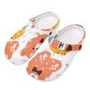 White Printed EVA Clogs for Women Men Lightweight Flexible Slip On Casual Footwear Soft Sole Summer Sandals Daily Comfort