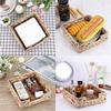 Ins Water Hyacinth Woven Tissue Box Rattan Woven Lid Sanitary Paper Box Household Living Room Pumping Paper Box Storage