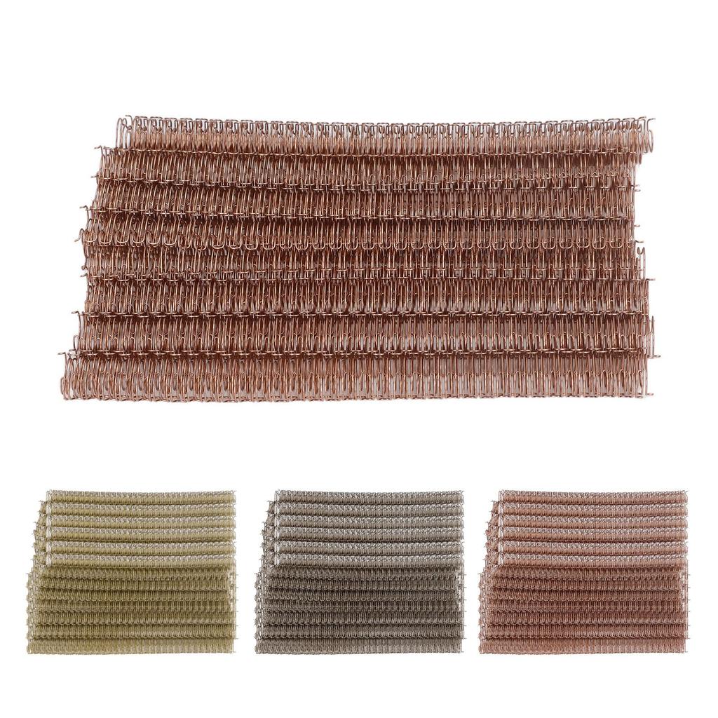 100Pcs Double Loop Wire Binding Spine 100 Sheet Capacity 3:1 Pitch 34 Loop 12.7mm Diameter Set Kit F