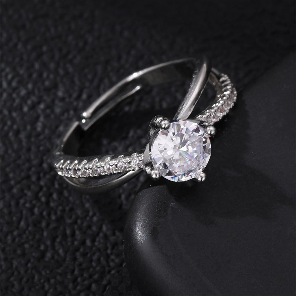 Modern Adjustable Water Drop Ring With Electroplated Finish For Female Wear
