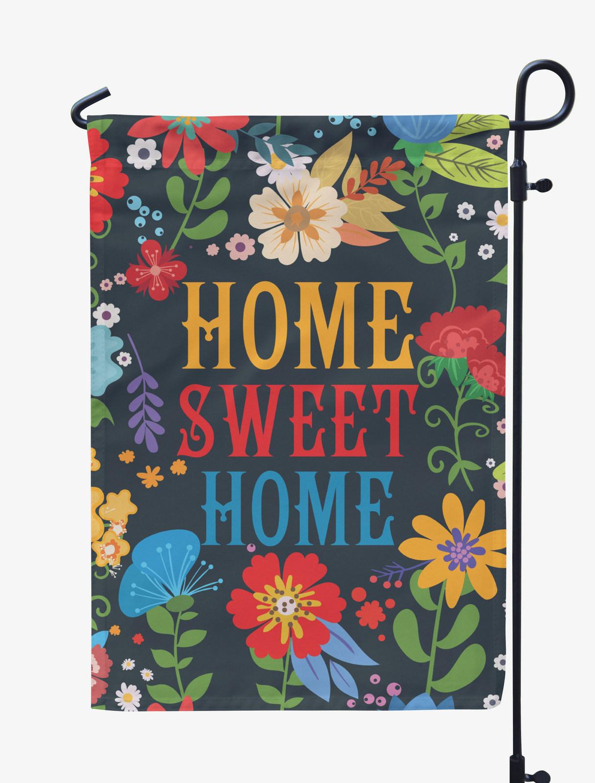 

Printtoo Dark Grey Home Sweet Home Garden Summer Camping Flags Outdoor Garden Flags Camp Decor Accessory Double 12.5 x 18 Inches темно-серого