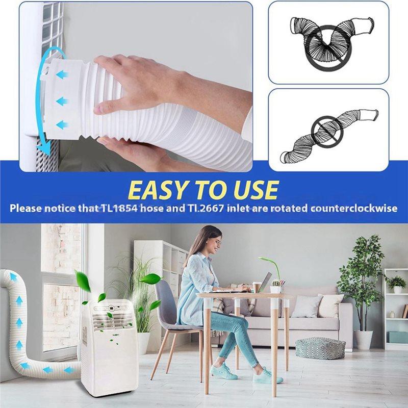 ABBP-TL1854 Rura Węża Wydechowego Do Przenośnej Klimatyzacji Delonghi - Zastępuje Dla Delonghi PACA140E PACC100EL PACC100 PACA110
