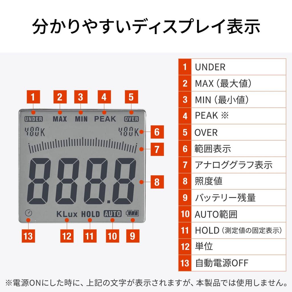 Sanwa Direct Digital Illuminance Meter Separate Lux Meter with Case 1pc 0-400KLux 400-TST932