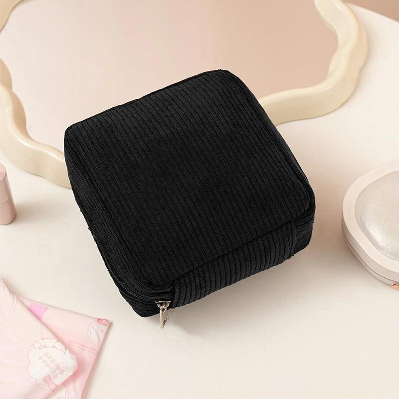 

Toiletry bag, sanitary pad bag, pad bag, cute cosmetics storage bag, women s small makeup bag чёрный