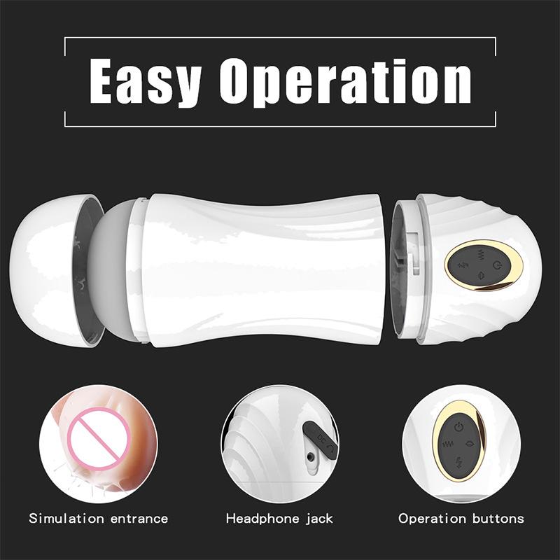 Male Masturbator Toys Automatic Sucking Masturbation Cup For Men Deep Throat Oral Vagina Suction Blowjob Vibrating Sex Toys
