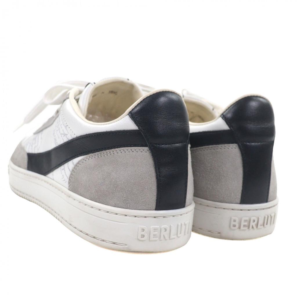 Great BERLUTI Low cut sneakers Play time white leather mens 7 Used