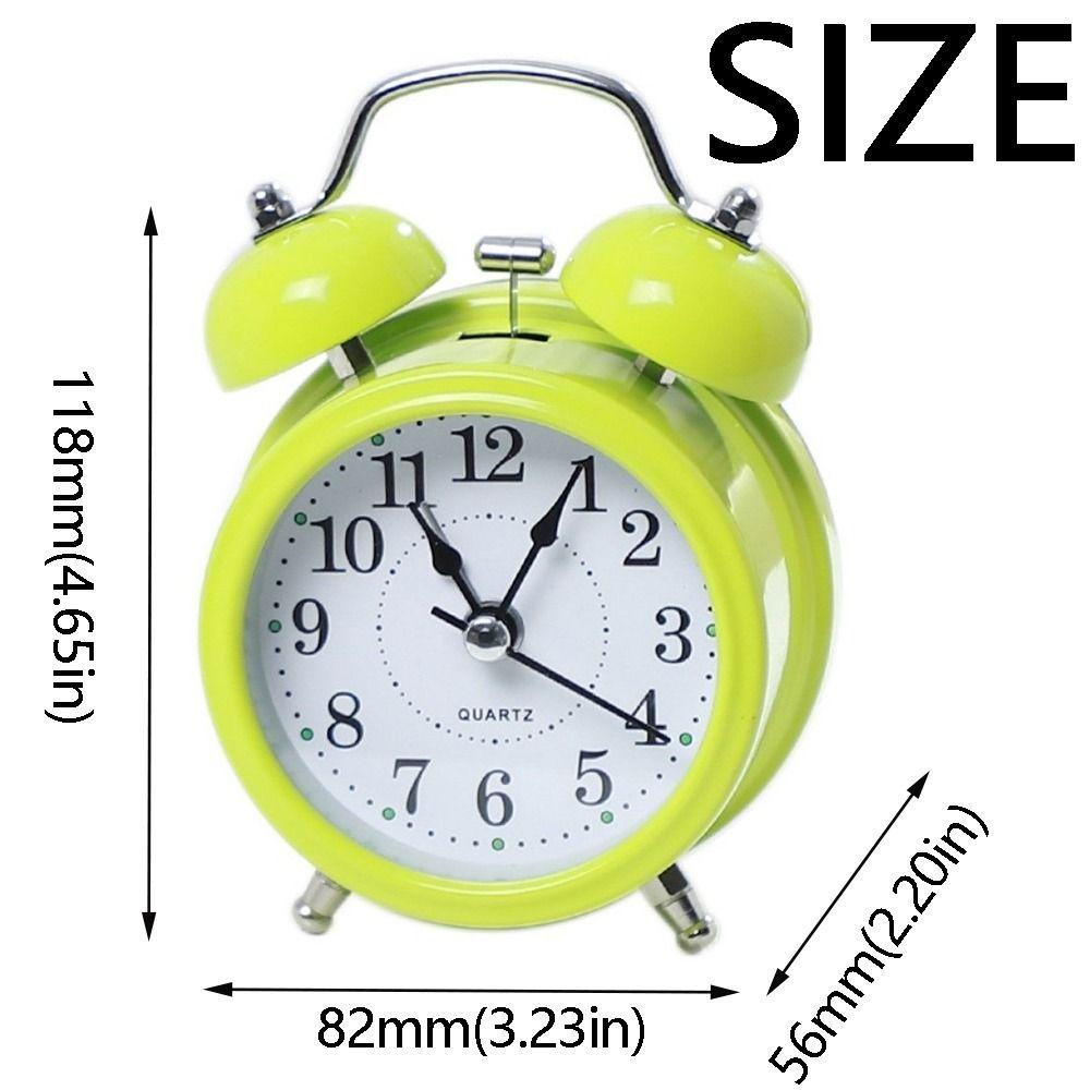 Vintage Creative Classical Alarm Clock 3in Super Loud Retro Alarm Clock Mute Type Double Bell Bell Alarm Clock Students Learning2