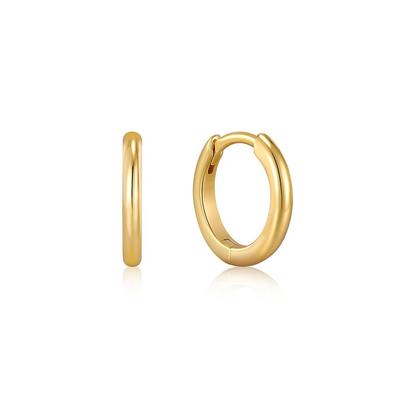 Brincos de Argola Mini Huggie Lisa Anel de Um Toque Prata 925 E035-14G