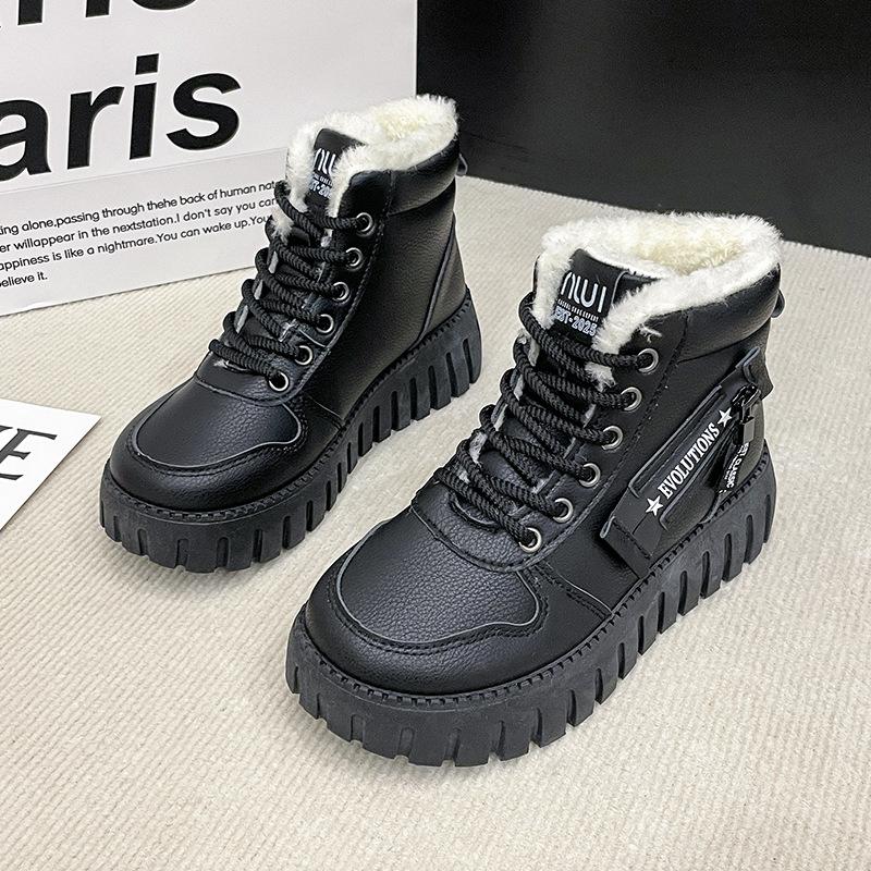 Versatile snow boots women's new winter velvet thickened Martin boots women's shoes short boots fashion warm cotton shoes