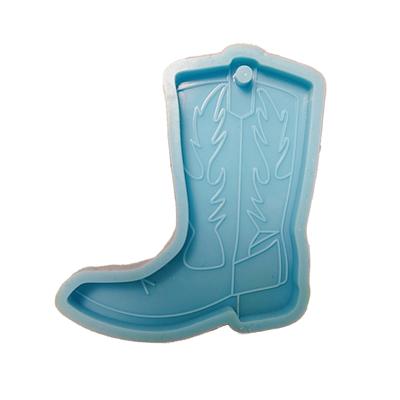 Cowboy Boot Ornament Silicone Epoxy Mold  Keychain Pendant Jewelry Crafting Mould for Valentine Love Gift